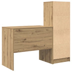 Bureau Avec Tiroir Avec Étagère 2 Pcs