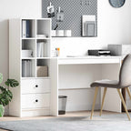 Bureau Avec Tiroir Avec Étagère 2 Pcs