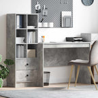 Bureau Avec Tiroir Avec Étagère 2 Pcs