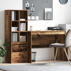 Bureau Avec Tiroir Avec Étagère 2 Pcs
