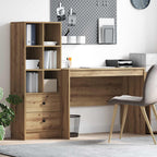 Bureau Avec Tiroir Avec Étagère 2 Pcs