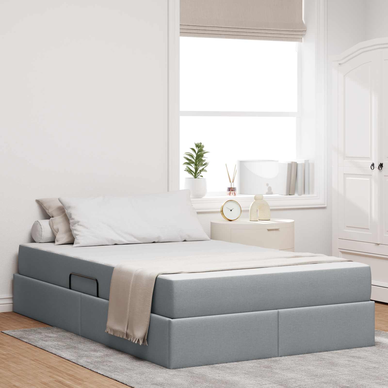 Lit Avec Rangement Et Matelas Polyester