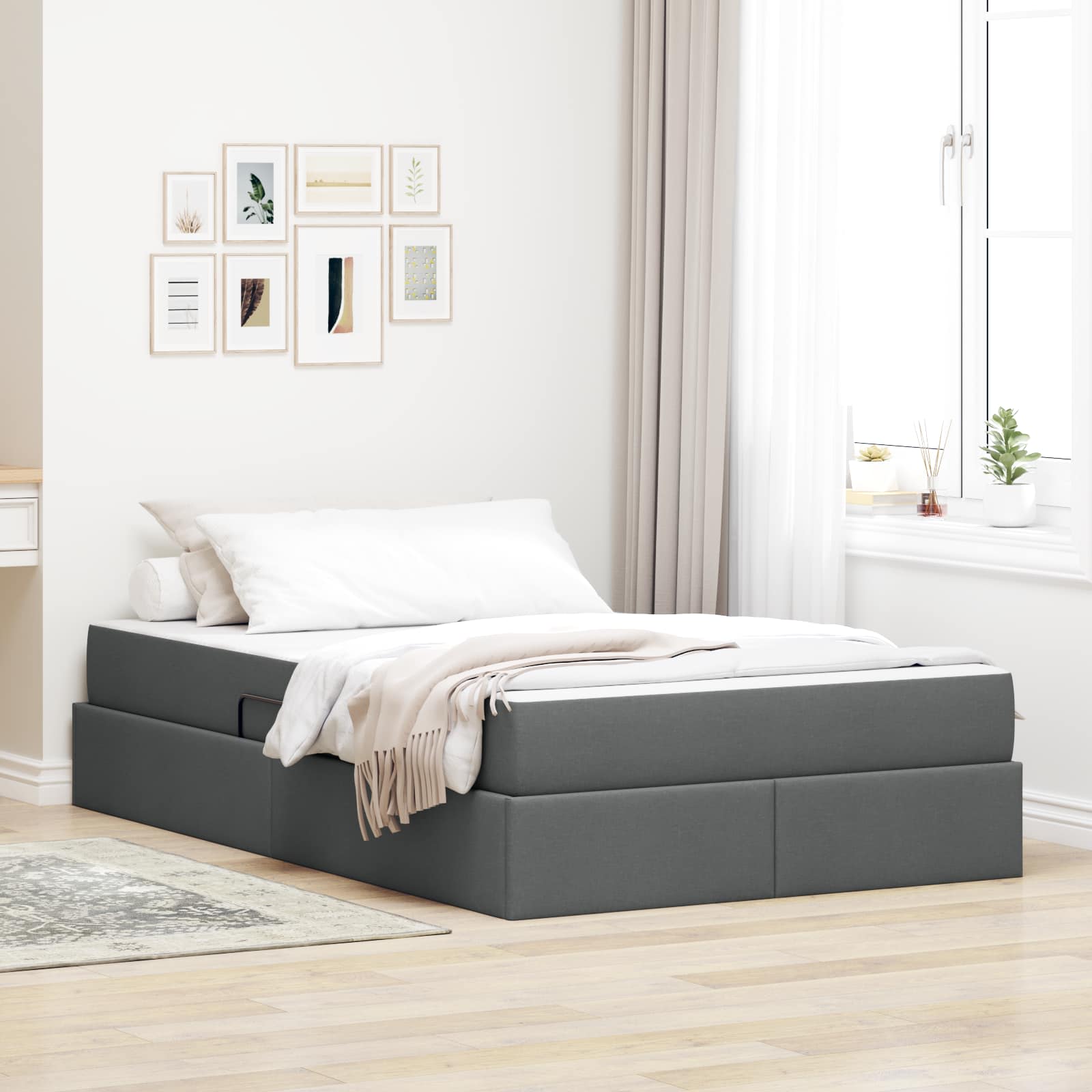 Lit Avec Rangement Et Matelas Polyester