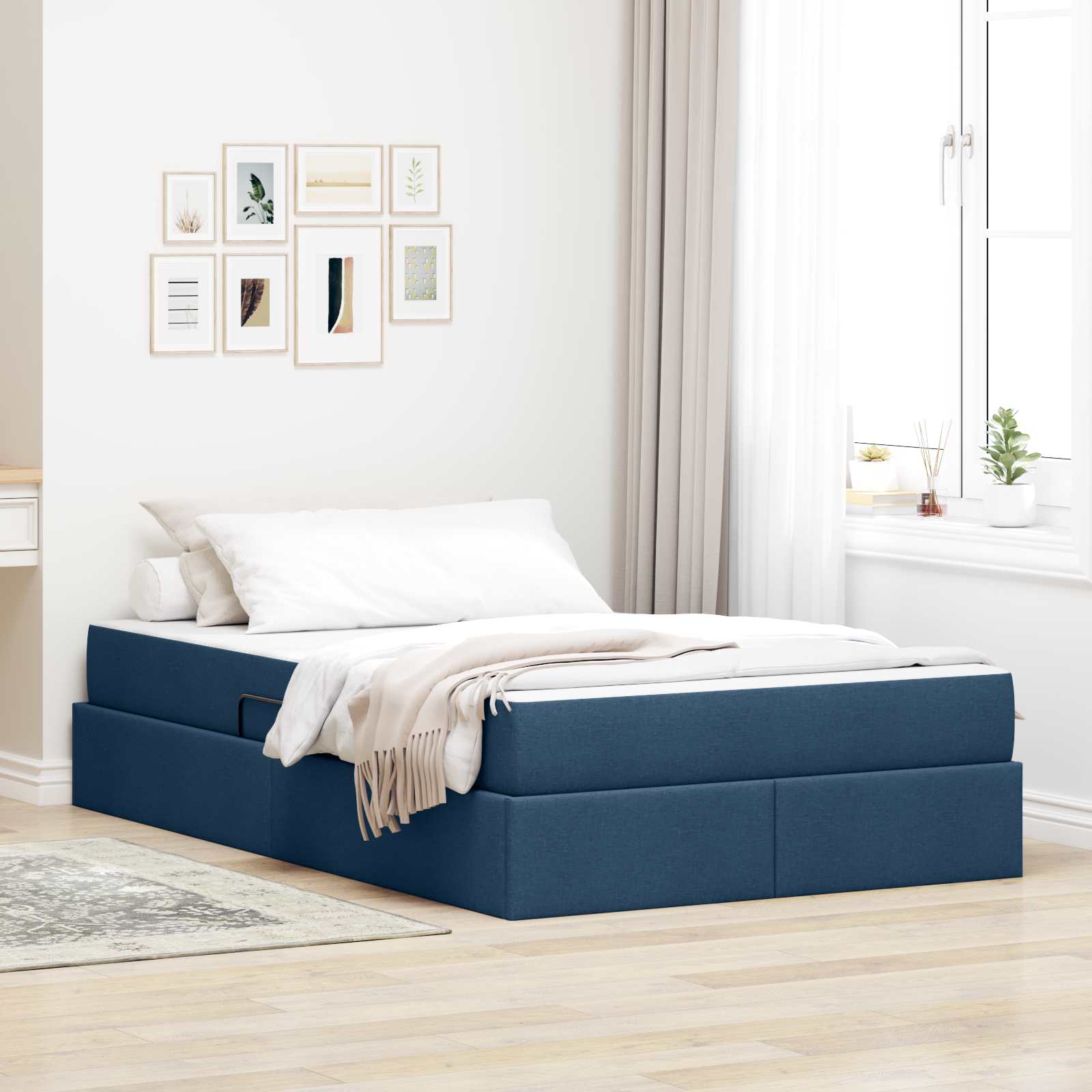 Lit Avec Rangement Et Matelas Polyester