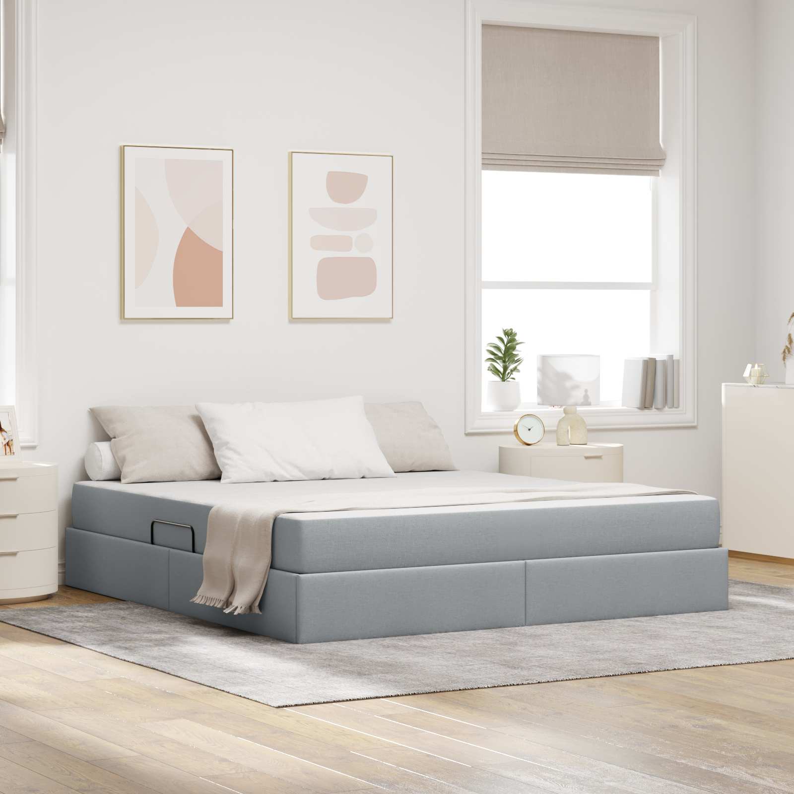 Lit Avec Rangement Et Matelas Polyester