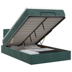 Cadre De Lit Ottoman Avec Matelas 160X200Cm Velours