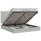 Cadre De Lit Ottoman Avec Matelas 160X200Cm Velours