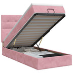 Cadre De Lit Ottoman Avec Matelas 160X200Cm Velours