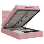 Cadre De Lit Ottoman Avec Matelas 160X200Cm Velours
