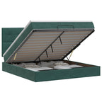 Cadre De Lit Ottoman Avec Matelas 160X200Cm Velours