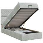Cadre De Lit Ottoman Avec Matelas 160X200Cm Velours