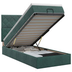 Cadre De Lit Ottoman Avec Matelas 160X200Cm Velours