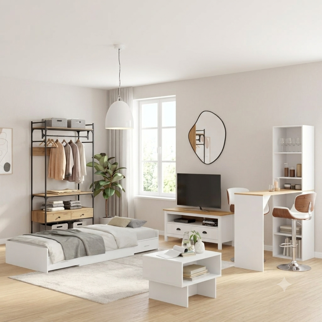 Pack 9 Meubles Studio - Blanc