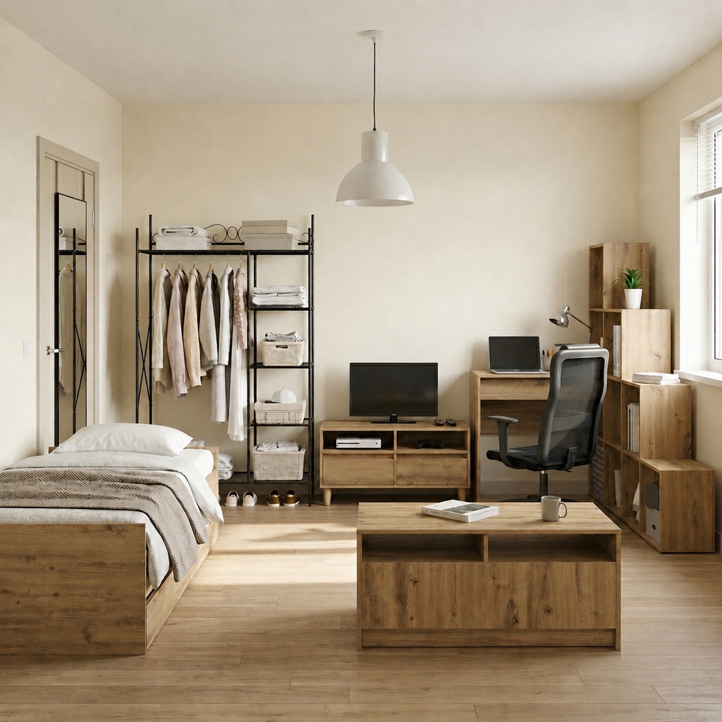 Pack Mobilier Studio Étudiant – Clé en Main & Espace Travail