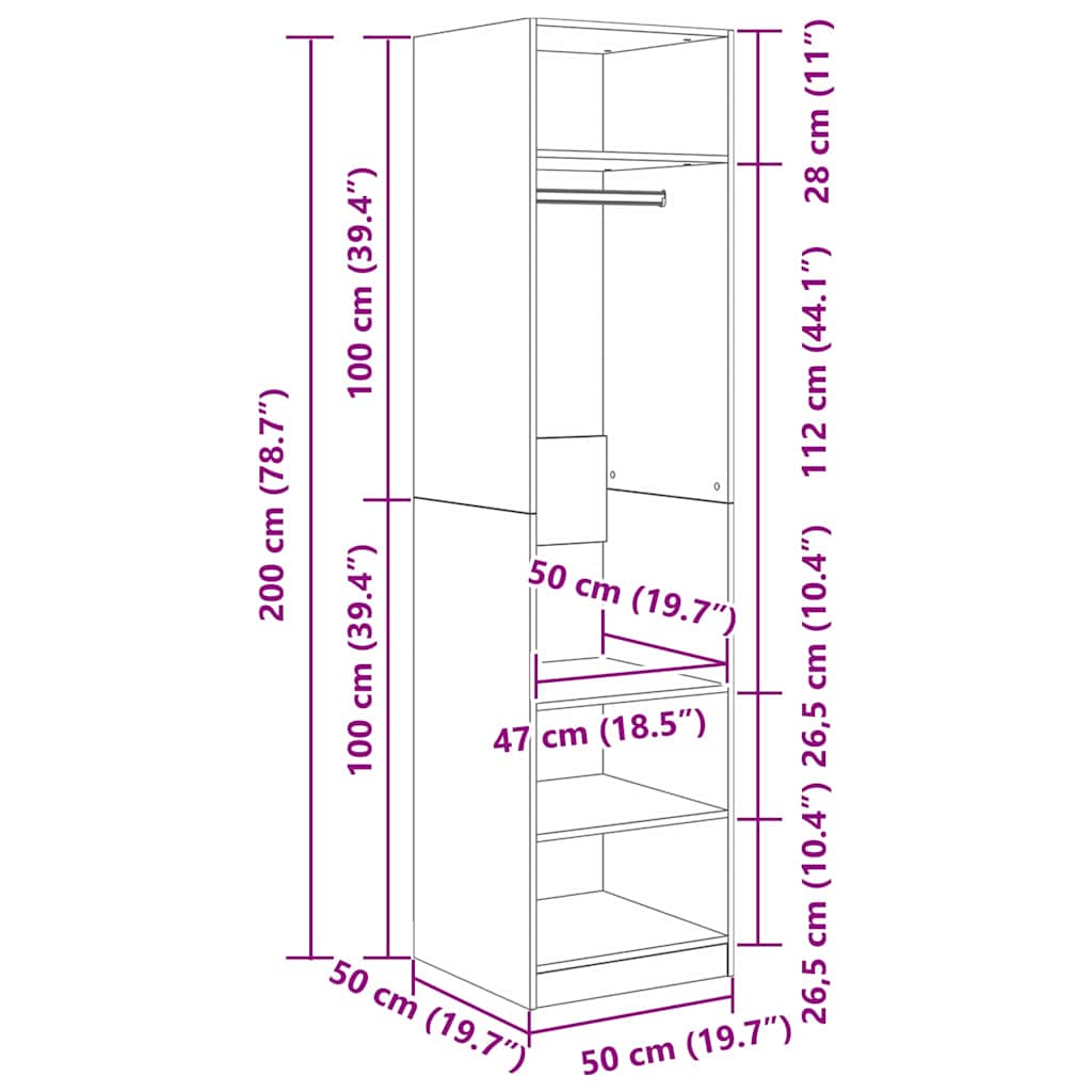 Armoire Bois D'ingénierie Chêne Artisanal - www.minichezmoi.com