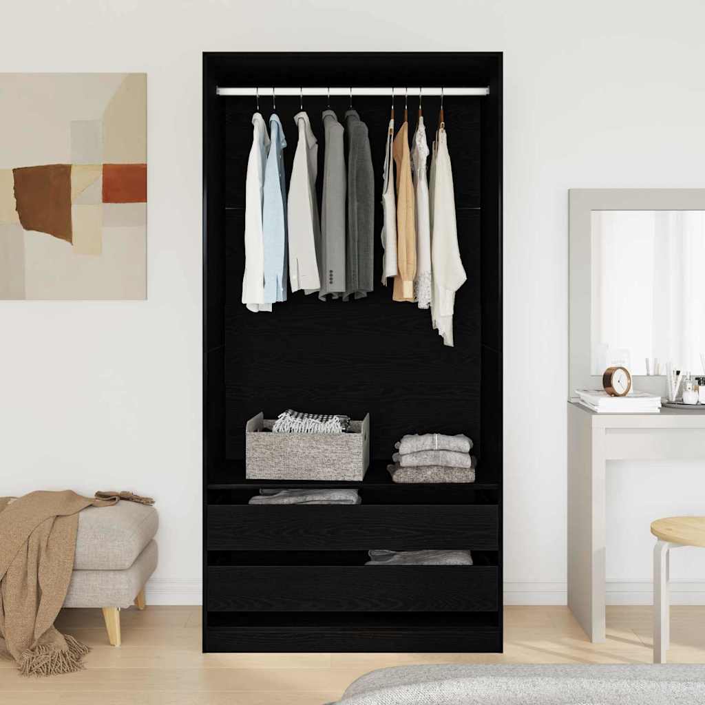 Armoire Bois Robuste Chêne Noir - www.minichezmoi.com