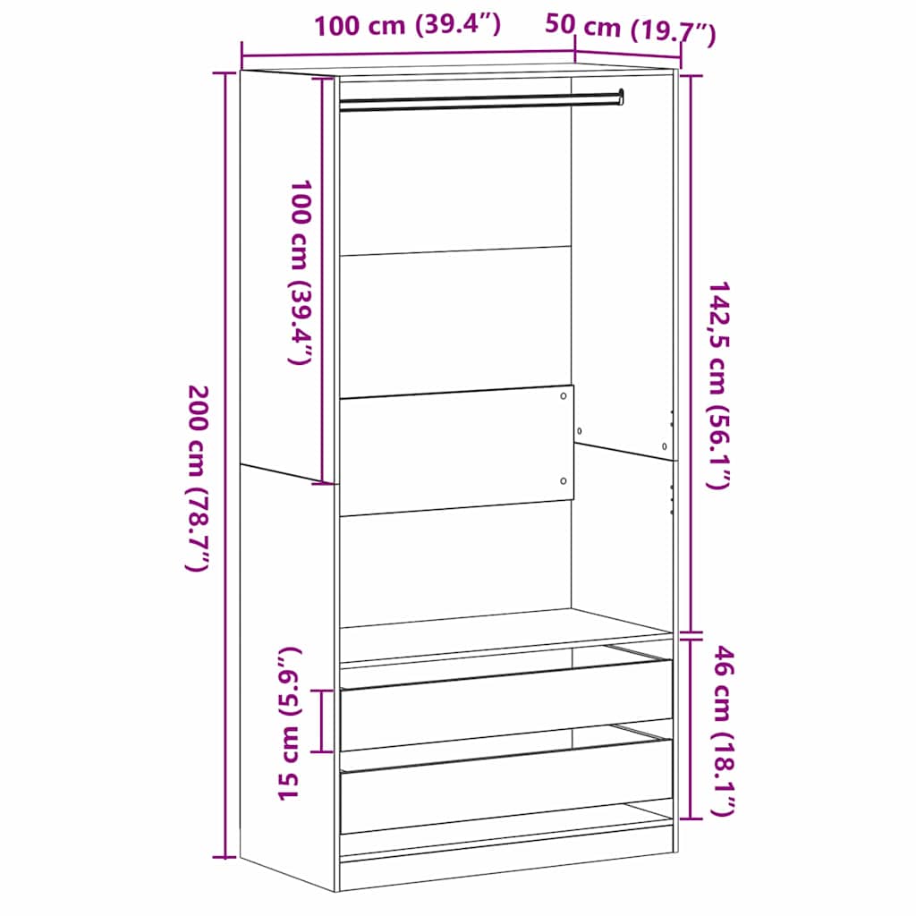 Armoire Bois Robuste Chêne Noir - www.minichezmoi.com
