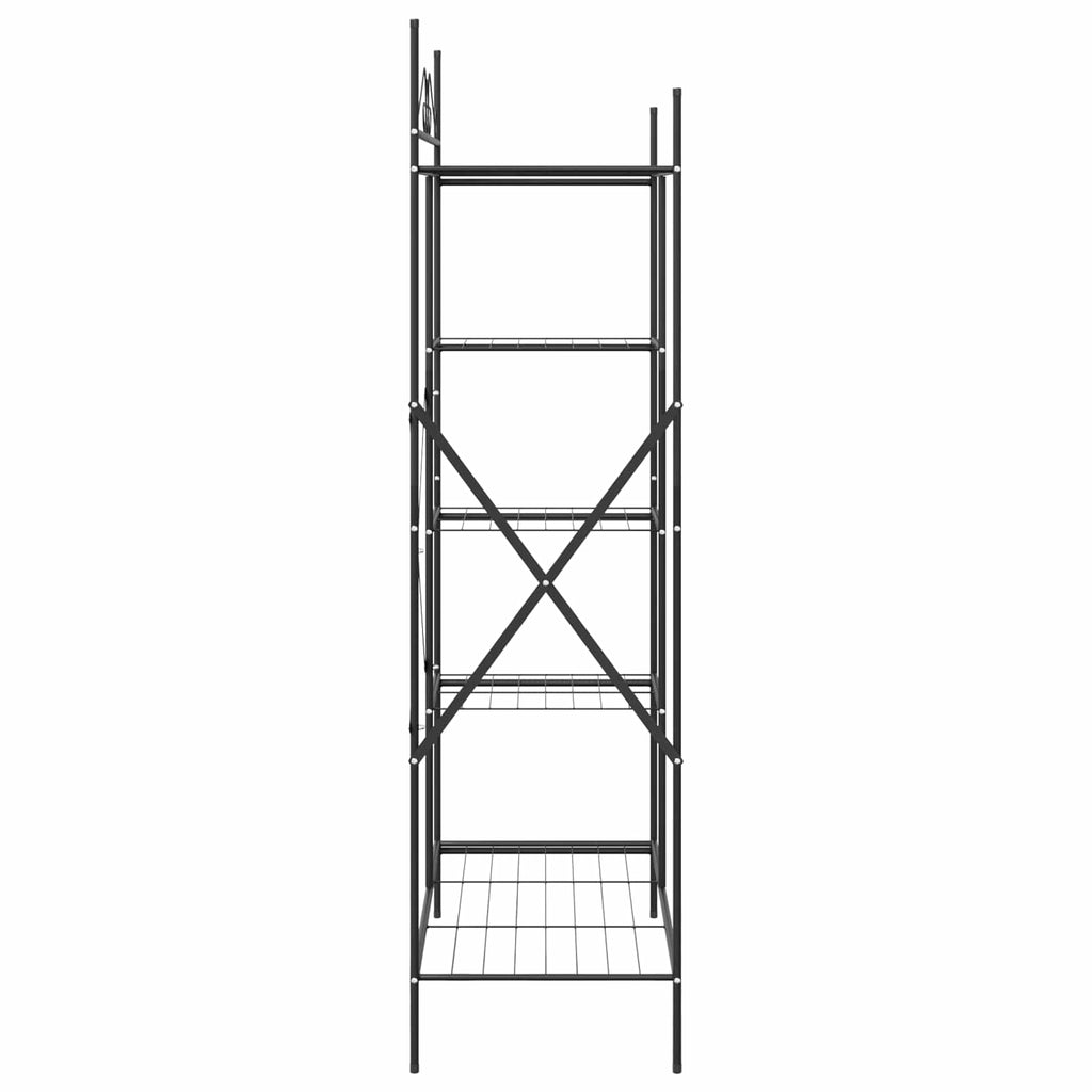 Armoire Ouverte Avec Étagère Noir 104,5 X 45 X 172 Cm Acier - www.minichezmoi.com