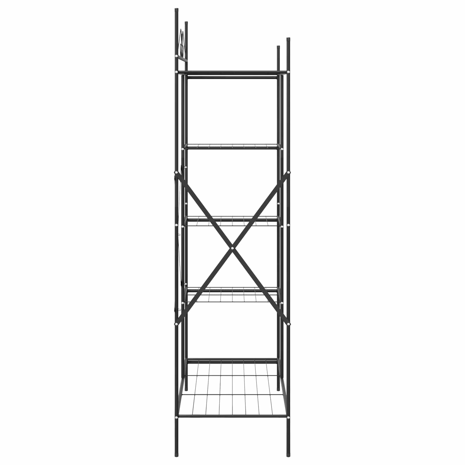 Armoire Ouverte Avec Étagère Noir 104,5 X 45 X 172 Cm Acier - www.minichezmoi.com