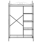 Armoire Ouverte Avec Étagère Noir 104,5 X 45 X 172 Cm Acier - www.minichezmoi.com
