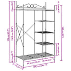 Armoire Ouverte Avec Étagère Noir 104,5 X 45 X 172 Cm Acier - www.minichezmoi.com