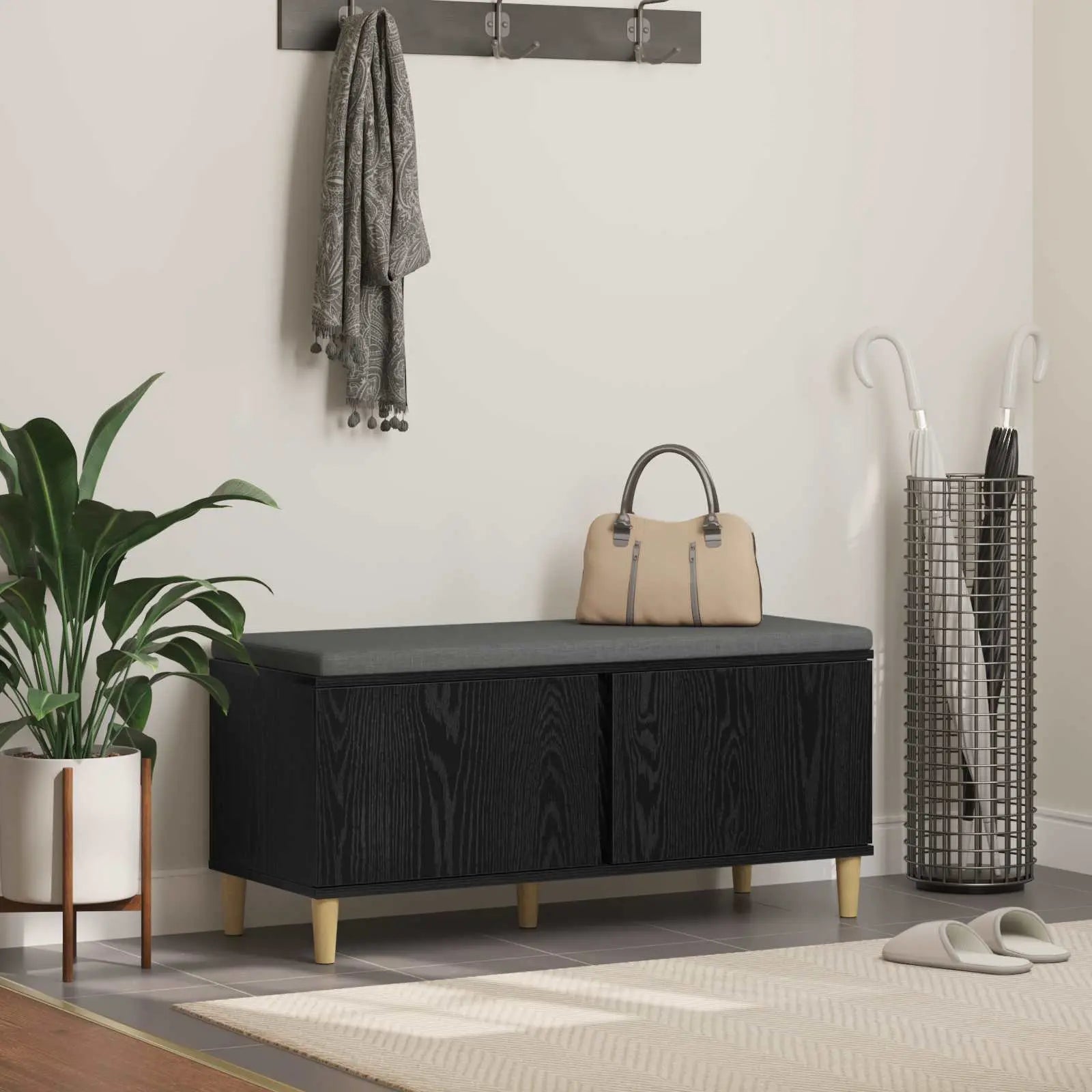 Banc D'entrée Avec Coussin 60 X 38 X 46 Cm - www.minichezmoi.com