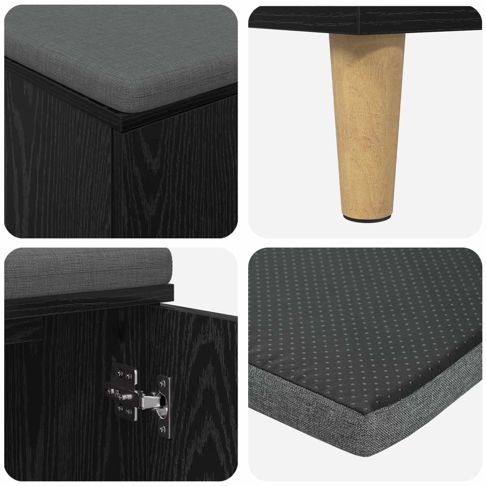 Banc D'entrée Avec Coussin 60 X 38 X 46 Cm - www.minichezmoi.com