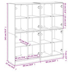 Bibliothèque Avec Portes 136X37X142 Cm Bois Robuste - www.minichezmoi.com
