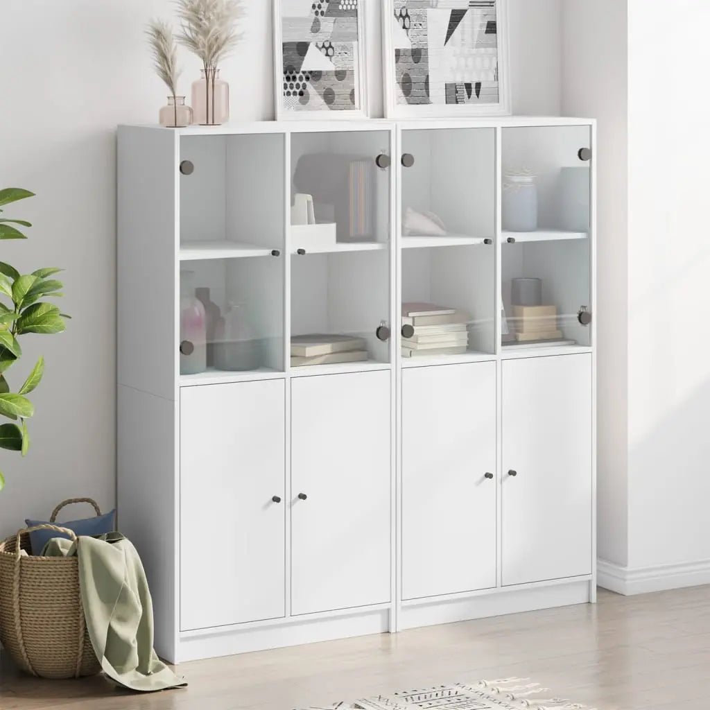 Bibliothèque Avec Portes 136X37X142 Cm Bois Robuste - www.minichezmoi.com