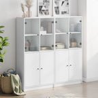 Bibliothèque Avec Portes 136X37X142 Cm Bois Robuste - www.minichezmoi.com