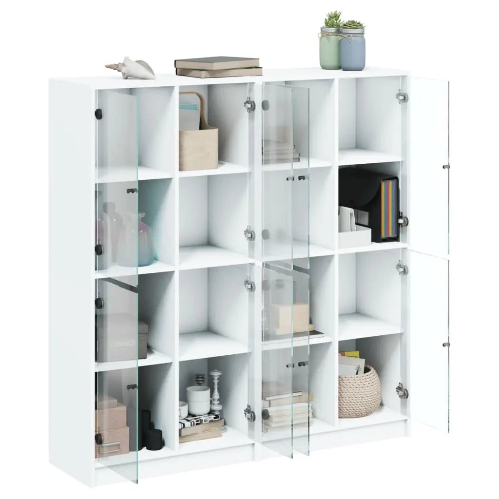 Bibliothèque Avec Portes 136X37X142 Cm Bois Robuste - www.minichezmoi.com