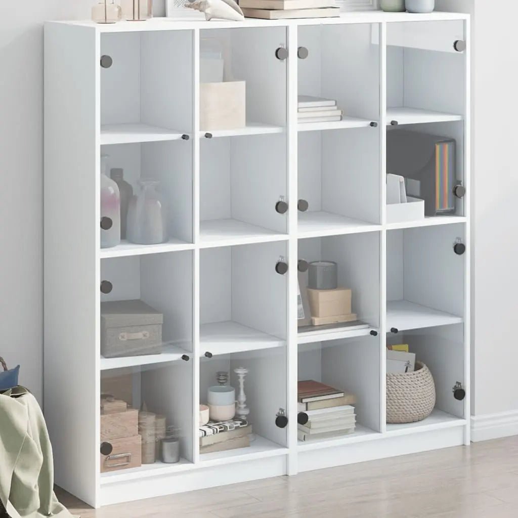 Bibliothèque Avec Portes 136X37X142 Cm Bois Robuste - www.minichezmoi.com