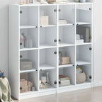 Bibliothèque Avec Portes 136X37X142 Cm Bois Robuste - www.minichezmoi.com
