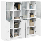 Bibliothèque Avec Portes 136X37X142 Cm Bois Robuste - www.minichezmoi.com