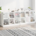 Bibliothèque Avec Portes 204X37X75 Cm Bois Robuste - www.minichezmoi.com