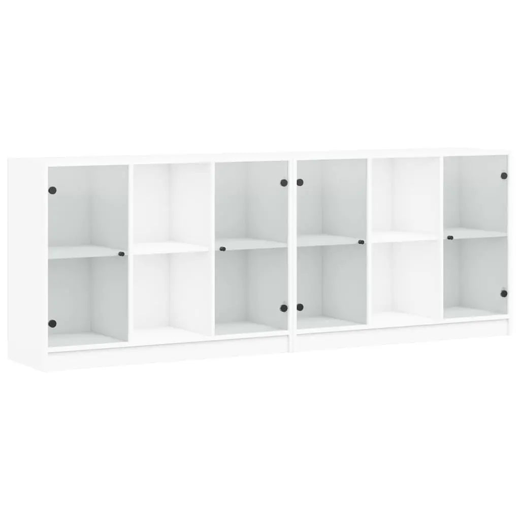 Bibliothèque Avec Portes 204X37X75 Cm Bois Robuste - www.minichezmoi.com