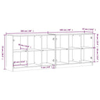 Bibliothèque Avec Portes 204X37X75 Cm Bois Robuste - www.minichezmoi.com
