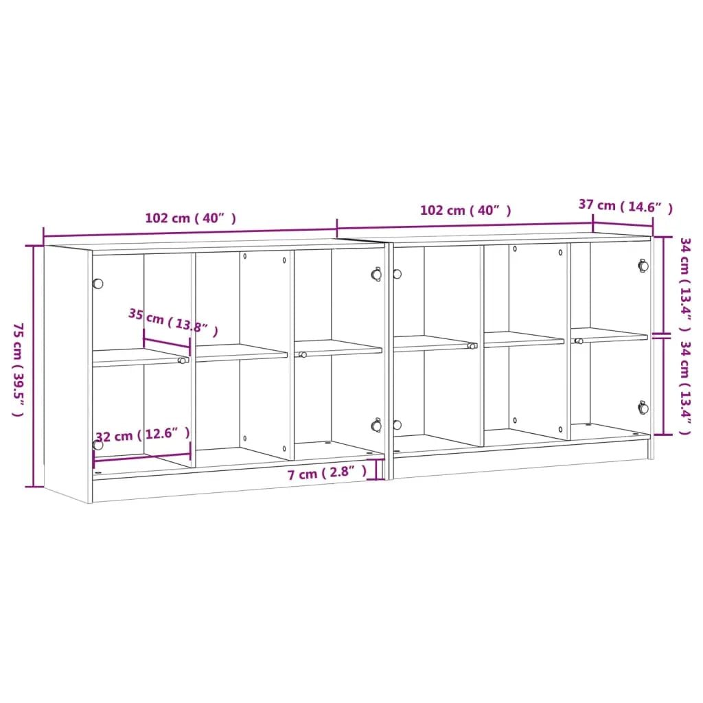 Bibliothèque Avec Portes 204X37X75 Cm Bois Robuste - www.minichezmoi.com