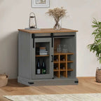Buffet Halden Porte Coulissante 80X40X80 Cm Bois Massif - www.minichezmoi.com