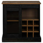 Buffet Halden Porte Coulissante 80X40X80 Cm Bois Massif - www.minichezmoi.com