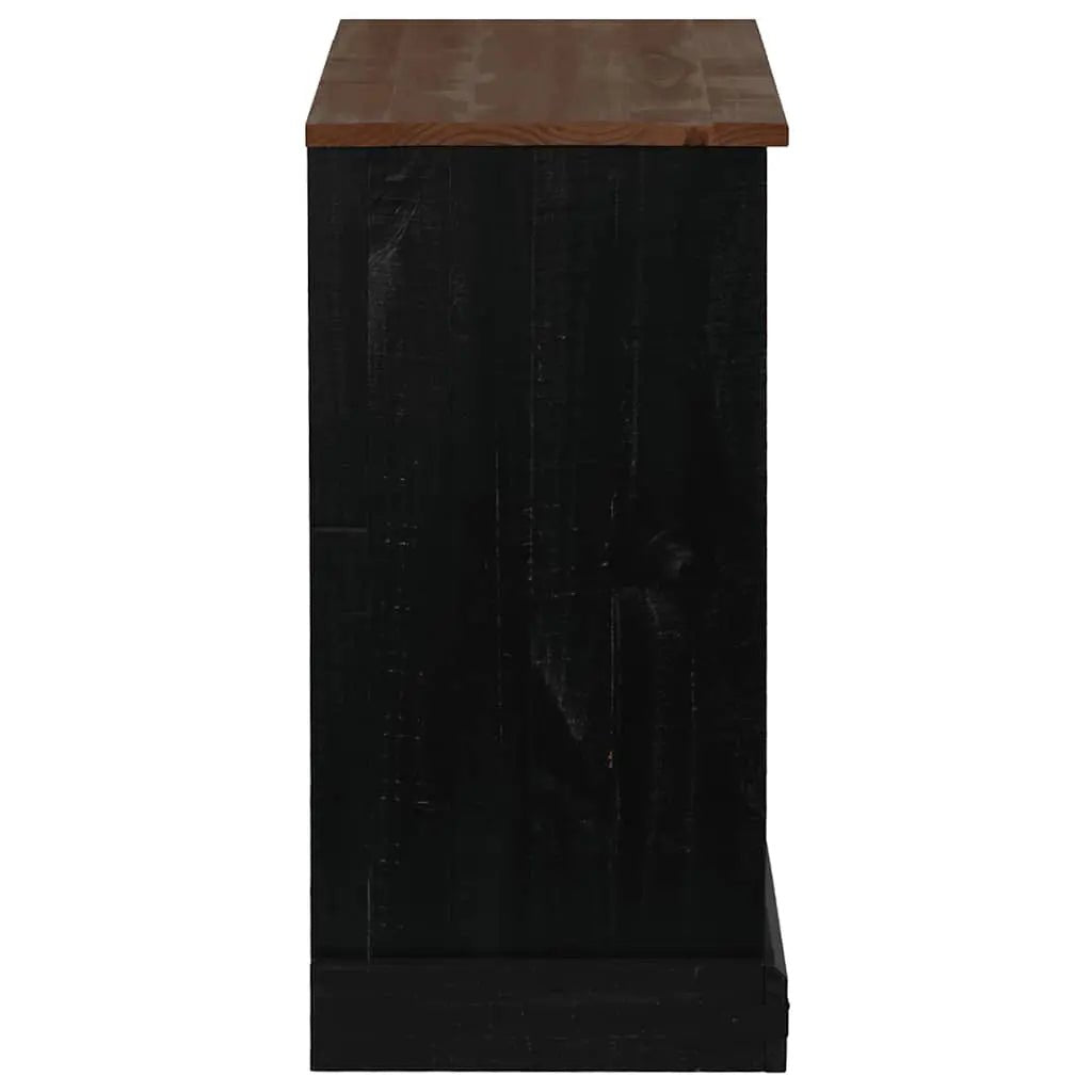 Buffet Halden Porte Coulissante 80X40X80 Cm Bois Massif - www.minichezmoi.com