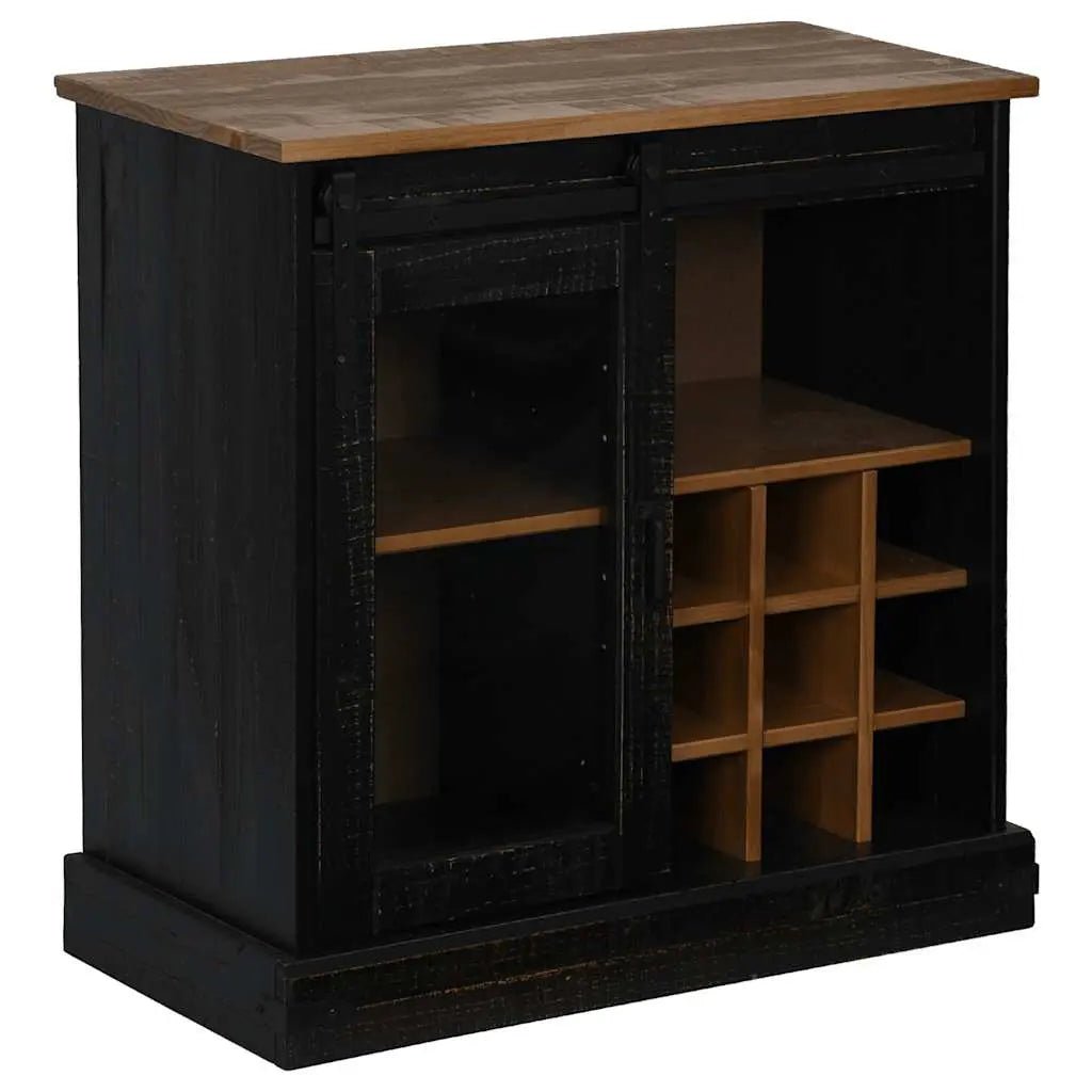Buffet Halden Porte Coulissante 80X40X80 Cm Bois Massif - www.minichezmoi.com