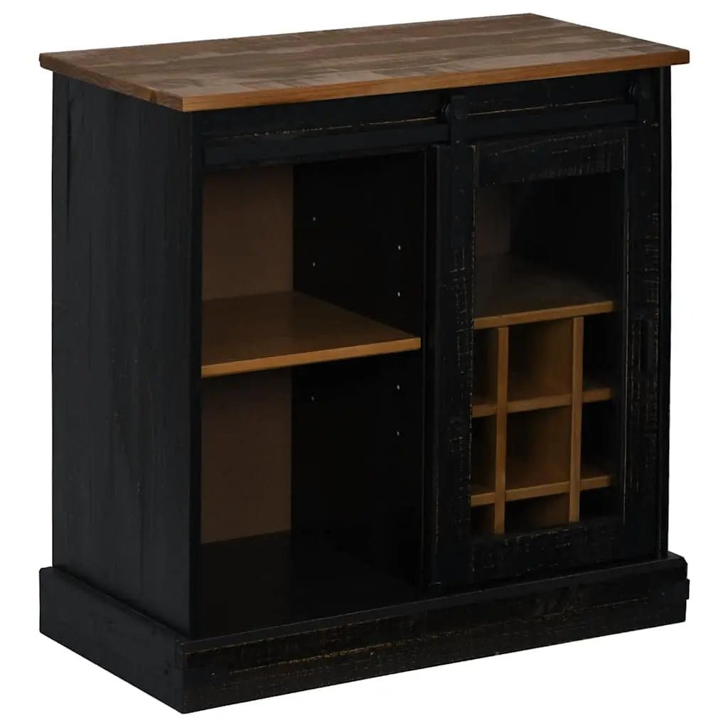 Buffet Halden Porte Coulissante 80X40X80 Cm Bois Massif - www.minichezmoi.com