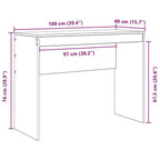 Bureau 100 x 40 x 76 cm Bois Robuste - www.minichezmoi.com