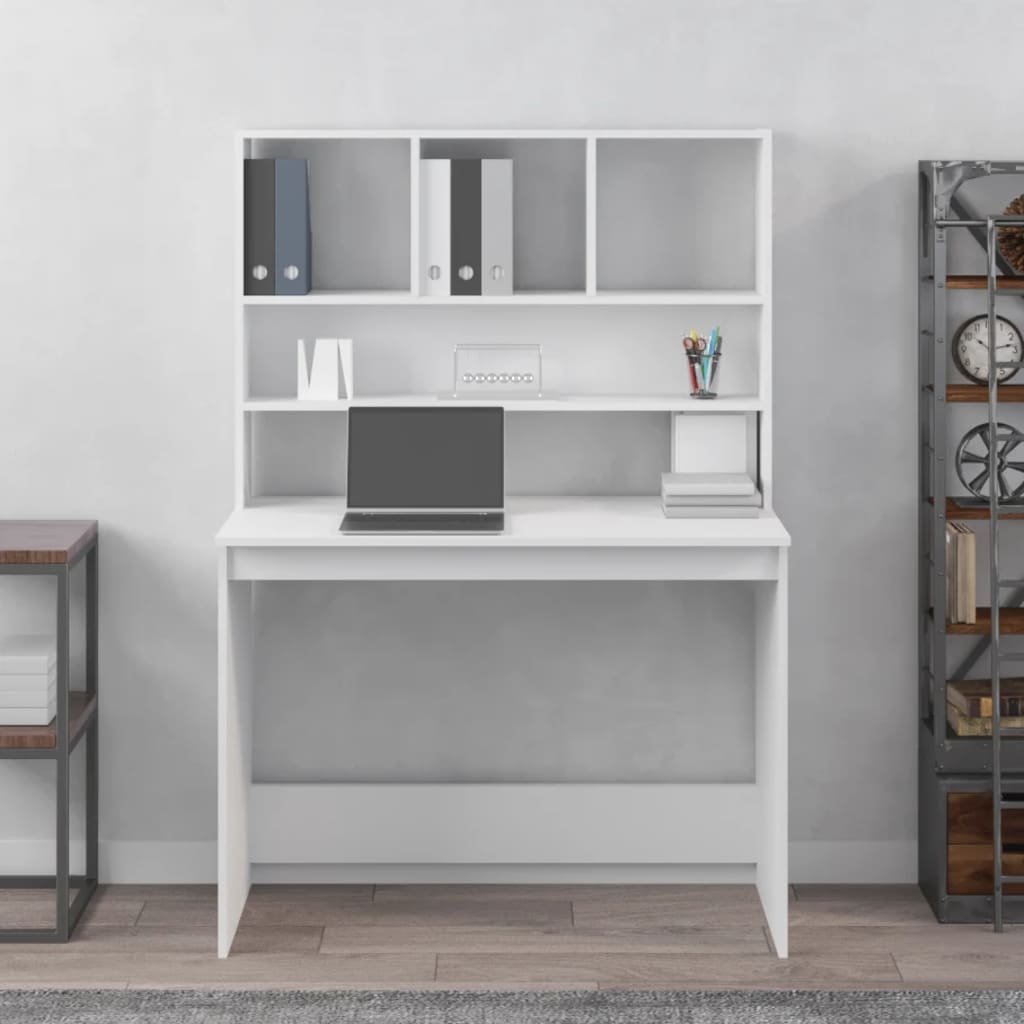 Bureau Avec Étagères 102X45X148 Cm Bois Robuste - www.minichezmoi.com