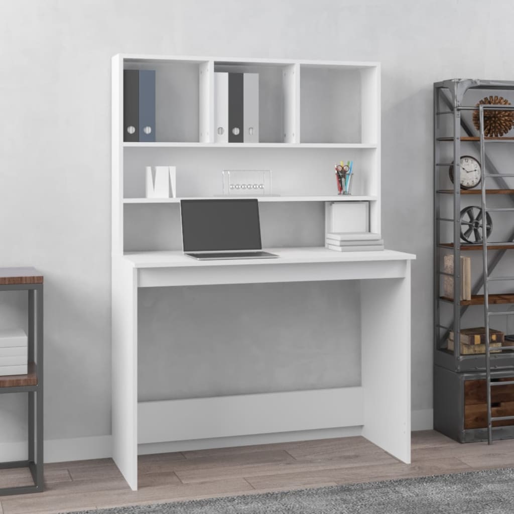 Bureau Avec Étagères 102X45X148 Cm Bois Robuste - www.minichezmoi.com