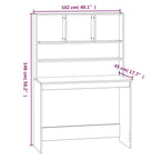 Bureau Avec Étagères 102X45X148 Cm Bois Robuste - www.minichezmoi.com