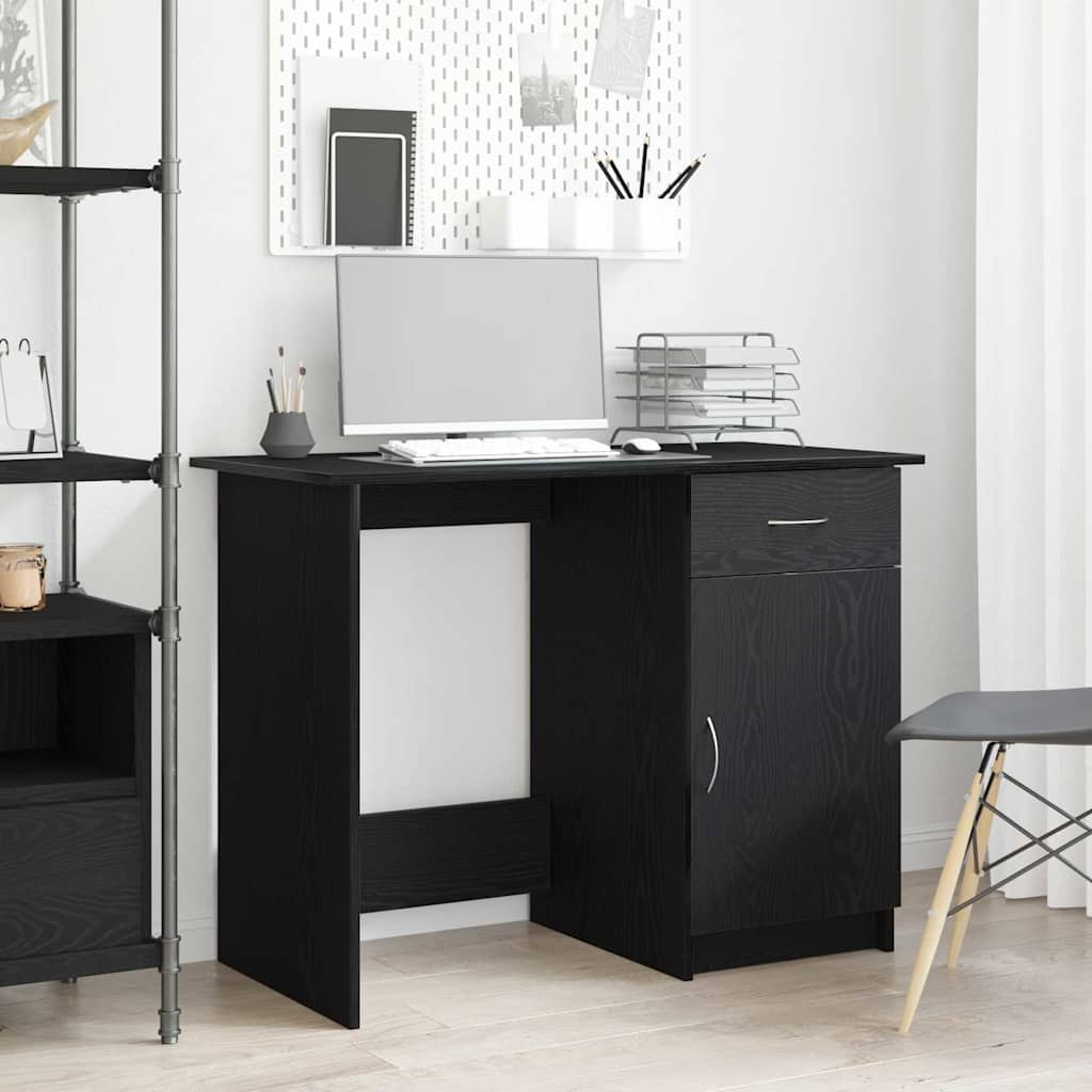 Bureau Avec Porte 100 X 50 X 76 Cm Bois Robuste - www.minichezmoi.com