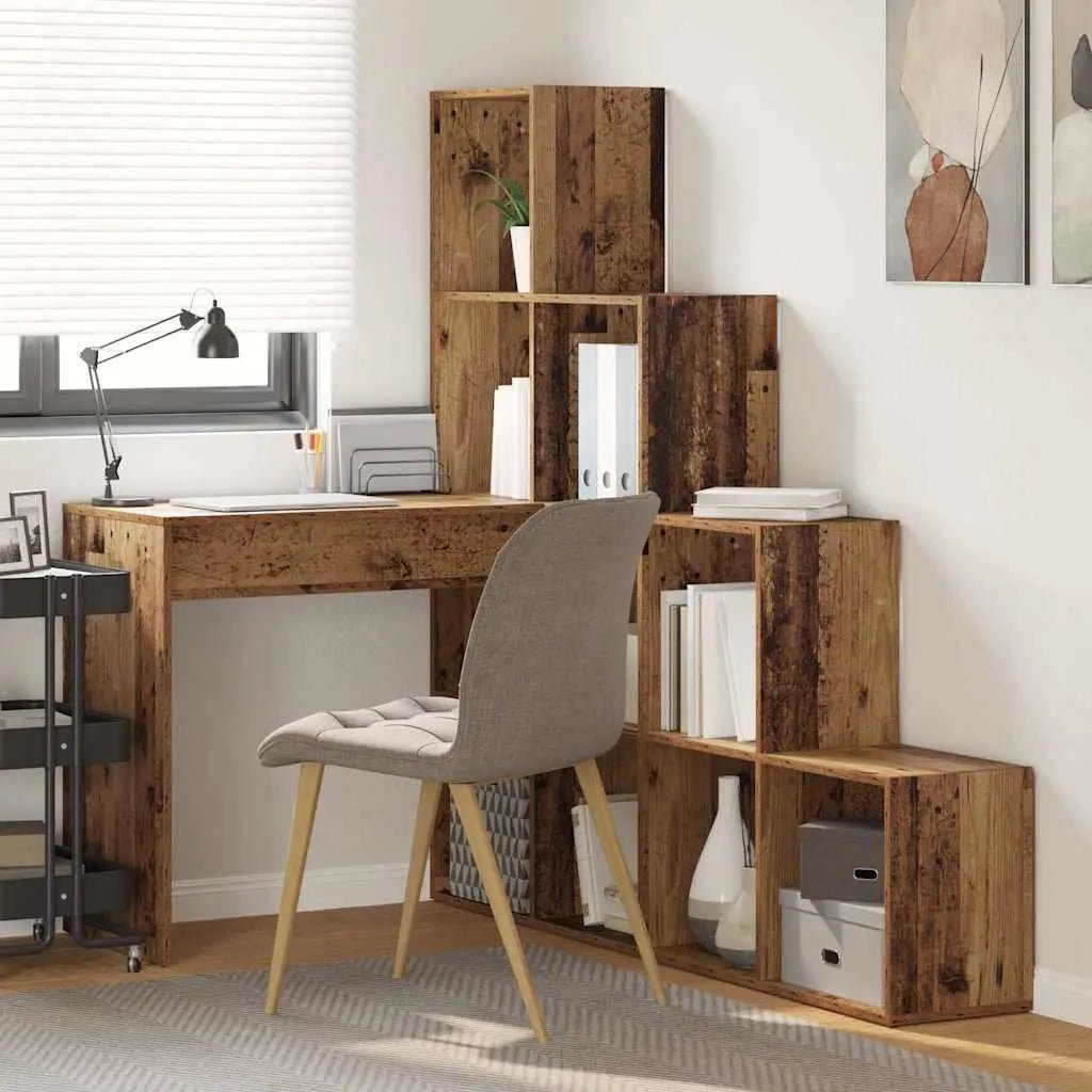Bureau D'angle Avec Étagère 101,5 X 149,5 X 149,5 Cm - www.minichezmoi.com