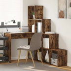 Bureau D'angle Avec Étagère 101,5 X 149,5 X 149,5 Cm - www.minichezmoi.com
